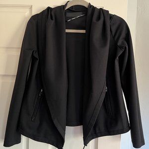 BLANKNYC Black Hooded Cotton Blend Jacket Size XS